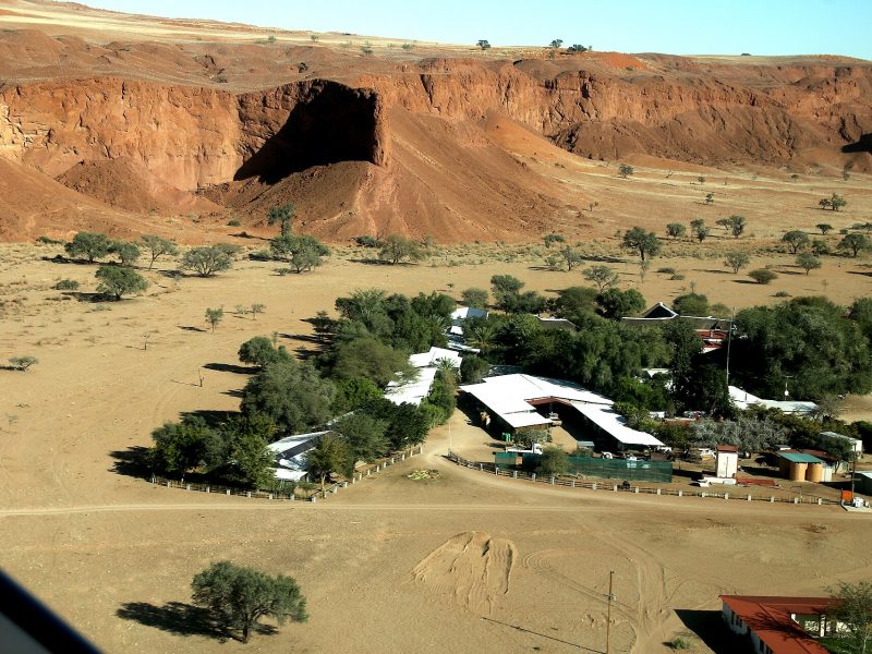 Petrified dunes near a desert lodge in the Namib, Namibia